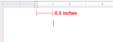 Default tab stop on page in Word